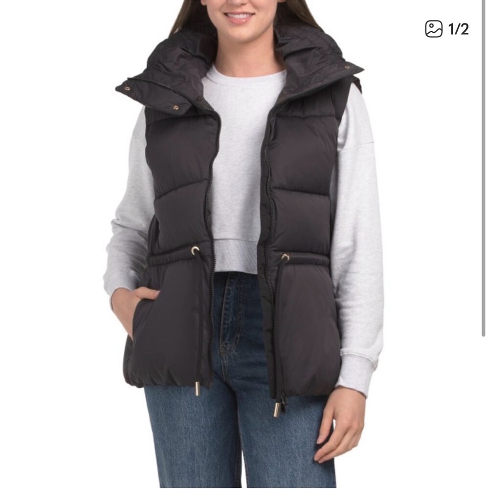 SAVE THE DUCK Women's Black Puffer Vest Small - Picture 2 of 7